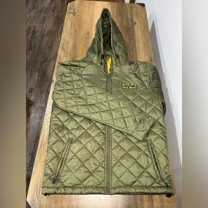 Black Rifle Coffee Co Lightweight Quilted Olive Green Puffer Jacket Mens Large